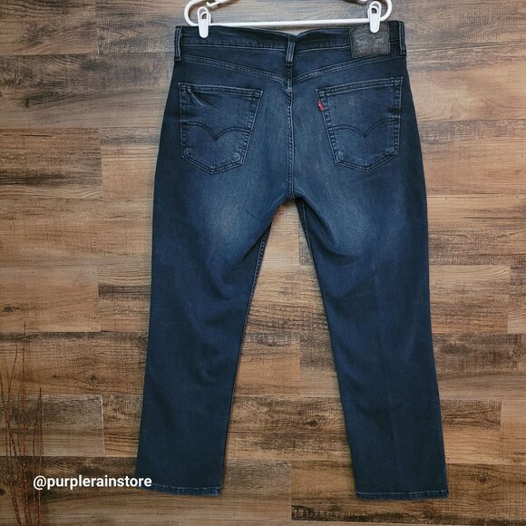 Levi's Jeans 36x30 Straight Fit 514 Flex Stretch Denim Dark Wash Western Rodeo - Picture 2 of 12